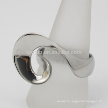 New Design Women Jewelry Stainless Steel Silver Tornado Ring For Party